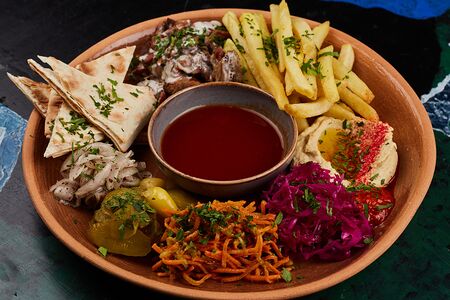 Шварма на тарелке