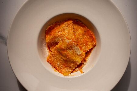 Равиоли с креветками