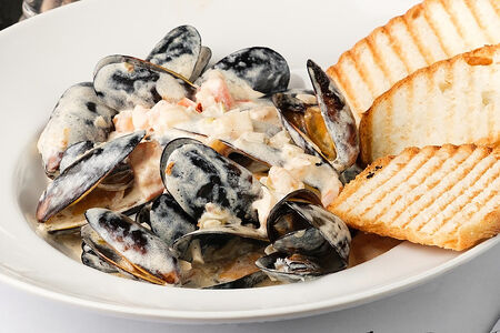 Мидии по-черноморскому рецепту в сливочном соусе