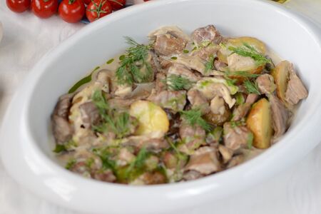 Говядина с лесными грибами