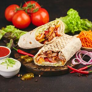 Шаурма с курицей острая по-мексикански