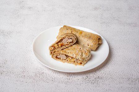 Вкуснейшие блинчики с куриным мясом и луком