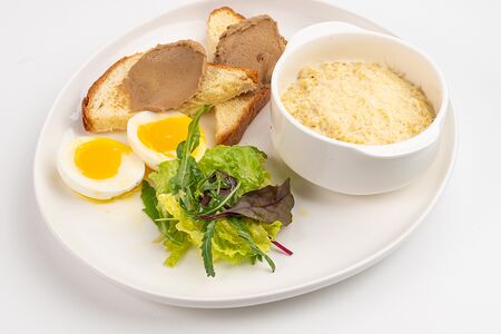 Пшеничная каша с тостами