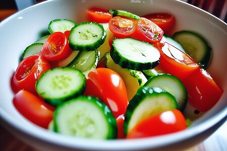 Салат Летний из огурцов и помидоров