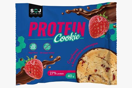 Печенье с клубникой и натуральный шоколад