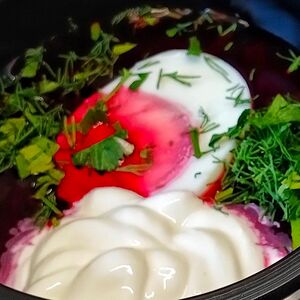 Холодник со сметаной