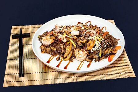 Соба с лососем