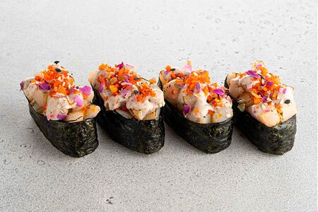 Суши с опаленным гребешком и трюфелем (4 шт)