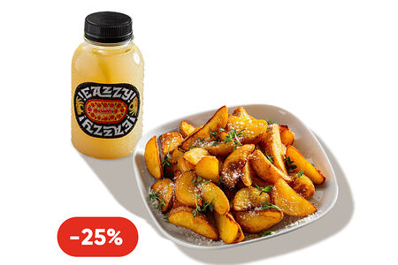 Напиток и картофельные дольки