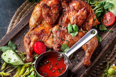 Цыпленок табака из печи