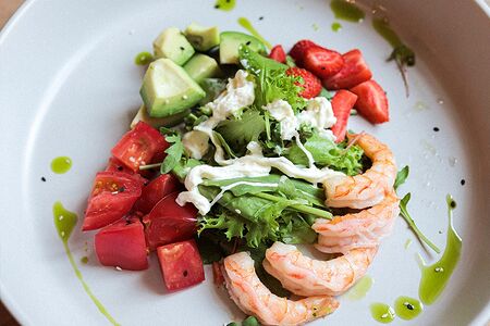 Боул с креветками