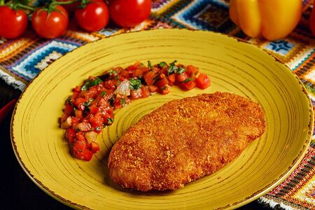 Шницель из курицы с домашней аджикой