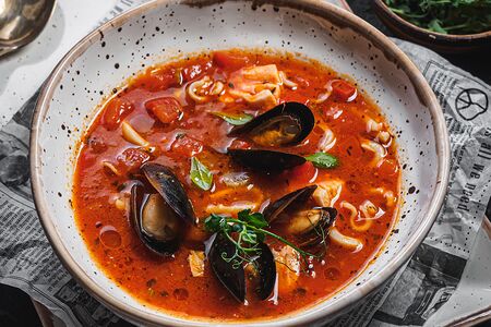 Суп с морепродуктами