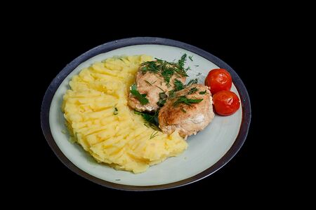Куриные котлеты с пюре