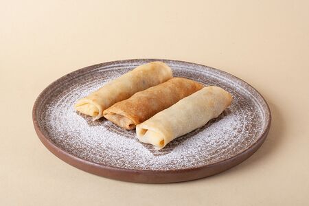 Блины сладкие с бананом и нутеллой