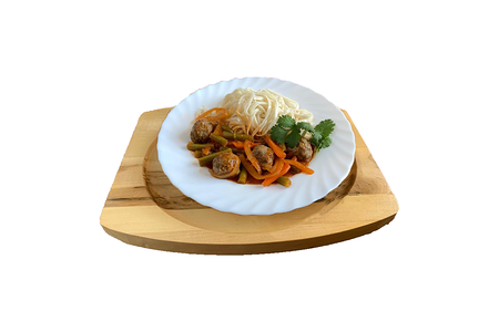 Пшеничная паста c фрикадельками