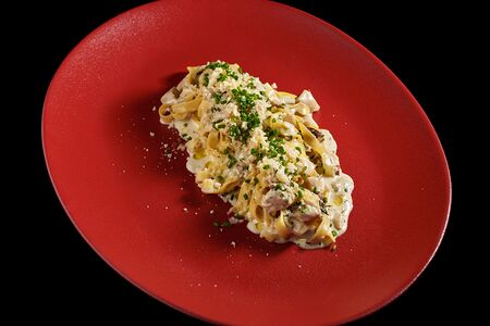 Феттуччине с белыми грибами