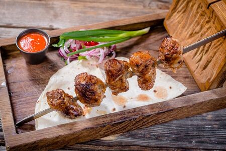 Шашлык из телячьей печени