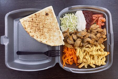 Шаурма на тарелке