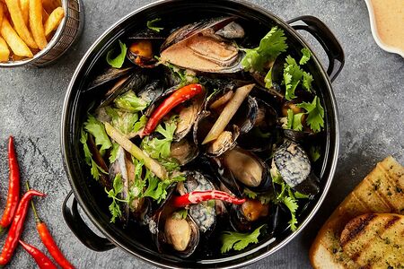 Мидии Карри-кокос