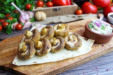 Шампиньоны на углях