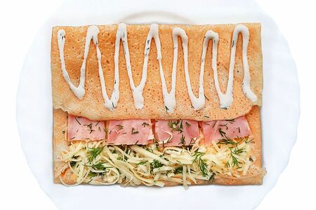 Блин с ветчиной и сыром