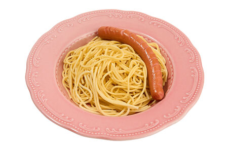 Спагетти с сосиской