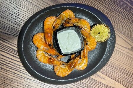 Креветки на мангале