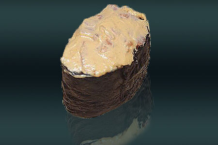 Гункан с лососем спайси