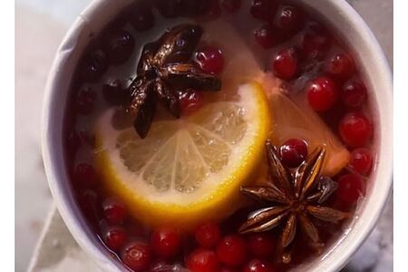 Чай имбирь-клюква