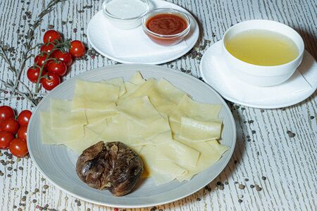 Хинкал Лезгинский с отварной бараниной