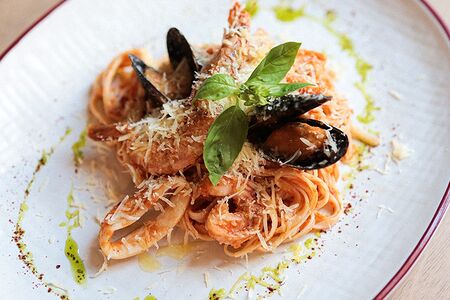 Лингвини с морепродуктами