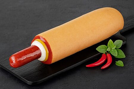 Французский хот-дог с колбаской чоризо