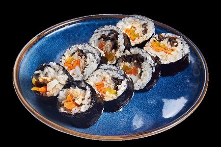 Кимпаб с лотосом и кальмаром