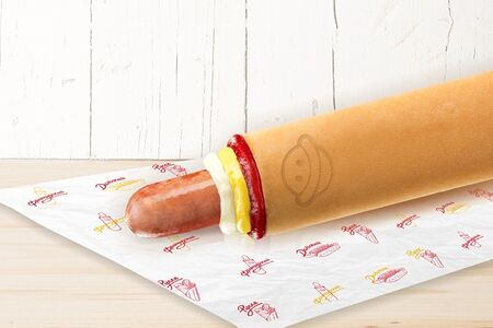 Хот-дог французский со cвинoй колбаской Медистер