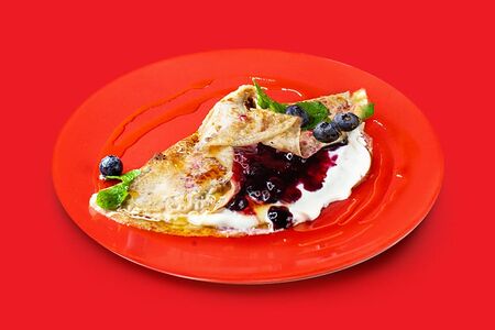 Черничный блинчик веган