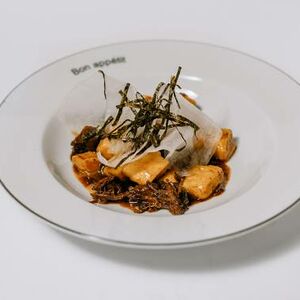 Ньокки с телятиной и дайконом