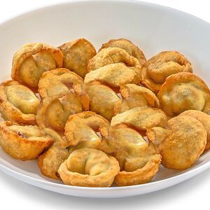 Пельмени жареные с бараниной