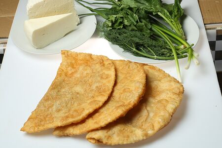 Чебурек с сыром и зеленью