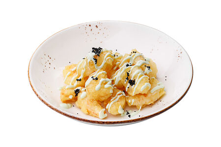 Попкорн креветки в соусе васаби