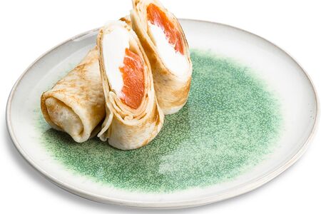 Блины с семгой и сливочным сыром