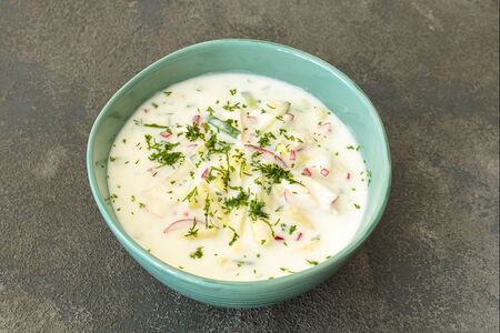 Окрошка вегетарианская на кефире