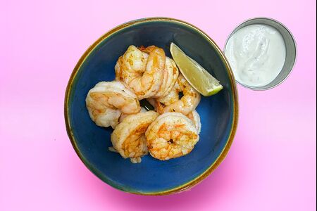 Креветки с соусом ранч