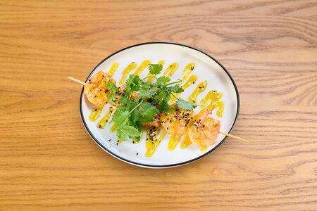 Якитори с креветкой