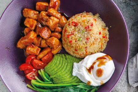 Форель с соусом терияки и киноа