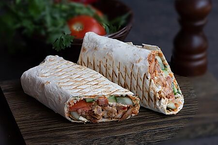 Куриная шаурма на углях