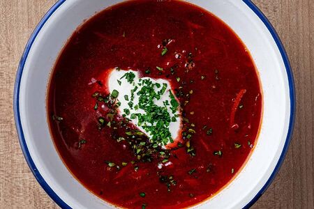 Борщ со сметаной