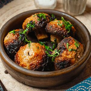 Шампиньоны на мангале