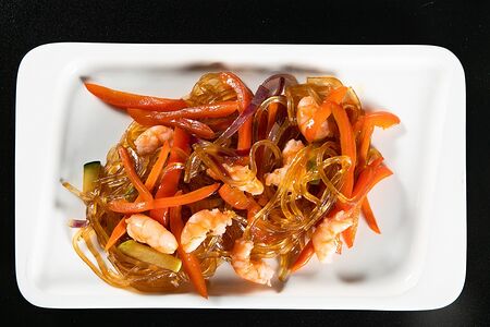 Лапша wok с креветками