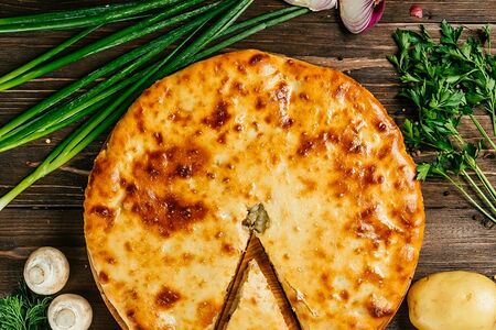 Пирог с картофелем и грибами